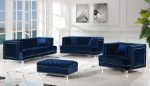 Picture of VELVET SOFA, LOVESEAT, OTTOMAN AND CHAIR