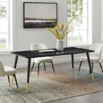 Picture of 71" Rectangular Matte Black Wood Dining tables