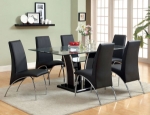 Picture of 72" Tempered White or Black Glass Dining Table