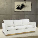 Picture of Leather Sofa with Gold Frame