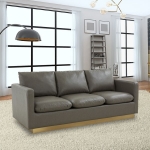 Picture of Leather Sofa with Gold Frame