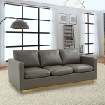 Picture of Vinyl Stationary Sofa with Gold Frame