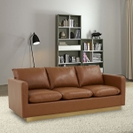 Picture of Leather Sofa with Gold Frame