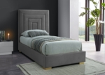 Picture of 39" Velvet Engineered Wood Metal Foam Velvet Bed