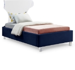 Picture of Acrylic Headboard and Legs Velvet Bed