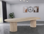 Picture of 90"/106.5"/123" Extendable Natural Oak Veneer Dining Table