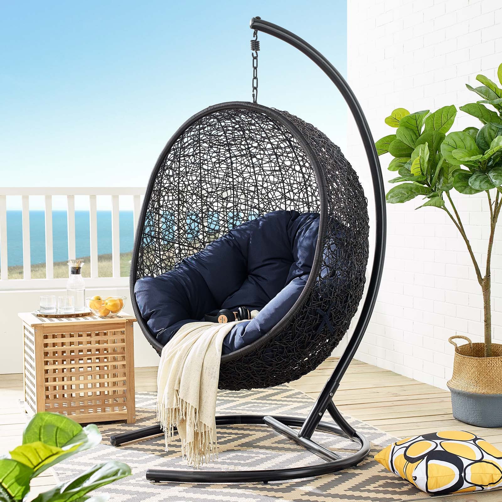 Lounge Around. Swing Outdoor Patio Lounge Chair