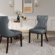 Picture of Grey Leather Dining Chairs