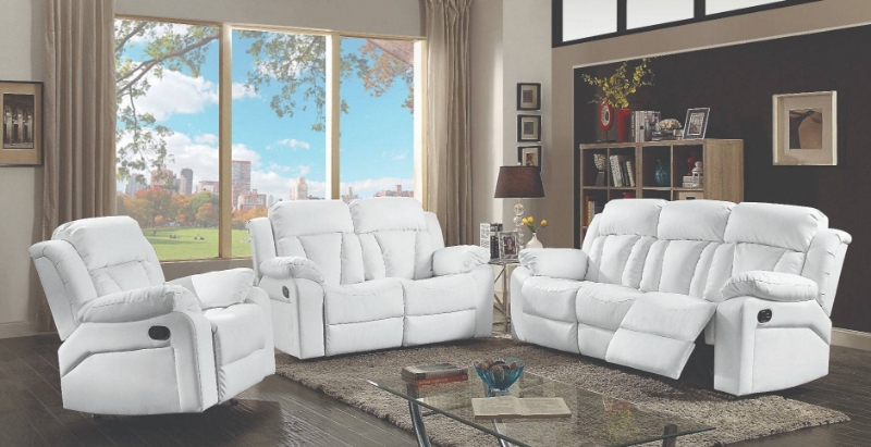 Picture of Leather Reclining Sofa, Loveseat and Chair