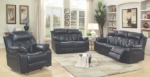 Picture of Leather Reclining Sofa, Loveseat and Chair