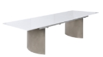 Picture of 87"-110"-133" Extendable Gloss White Dining Table