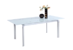 Picture of 63"-78" inch Extendable Black, Clear or White Glass Dining Table