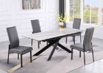 Picture of 63-87" Extendable Marbleized Ceramic Dining Table