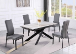 Picture of 63-87" Extendable Marbleized Ceramic Dining Table