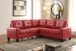 Picture of Leather Sectional and Ottoman