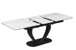 Picture of 35"x 63-79" Marbleized Sintered Stone Extendable Top Dining Table