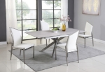 Picture of 41"-62.99" Extendable Rectangular Tempered Glass Top Dining Table