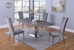 Picture of 86.6" Grey Marble Top Dining Table