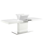 Picture of 71-94" Extendable Wood Glossy White Dining Table