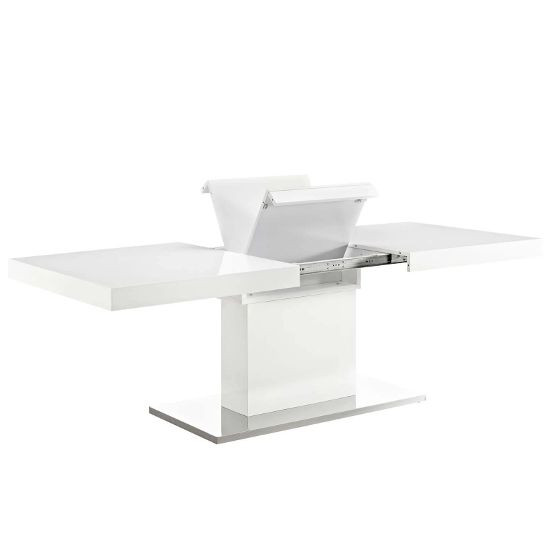 Picture of Extendable wood White Top Table  