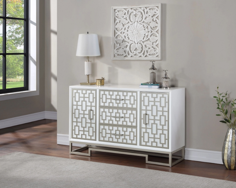 Picture of White Champagne Door Cabinet