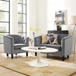 Picture of 2 Piece Velvet Loveseat and Armchair Set