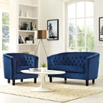 Picture of 2 Piece Velvet Loveseat and Armchair Set