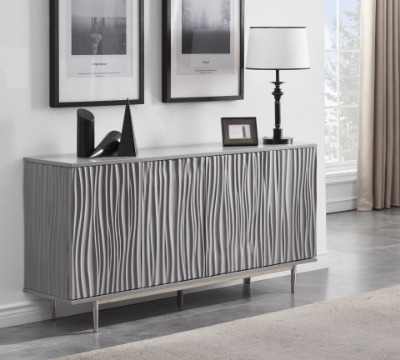 Picture of Grey Wood 4 Doors Credenza