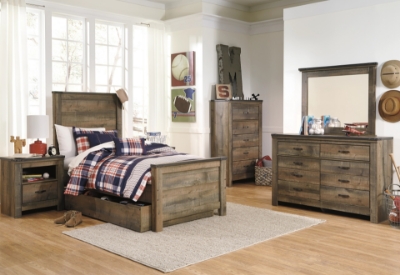 Picture of Dresser and Mirror, Chest, Nightstand & Bed