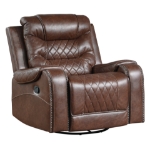 Picture of Leather Swivel Glider Reclining Chair