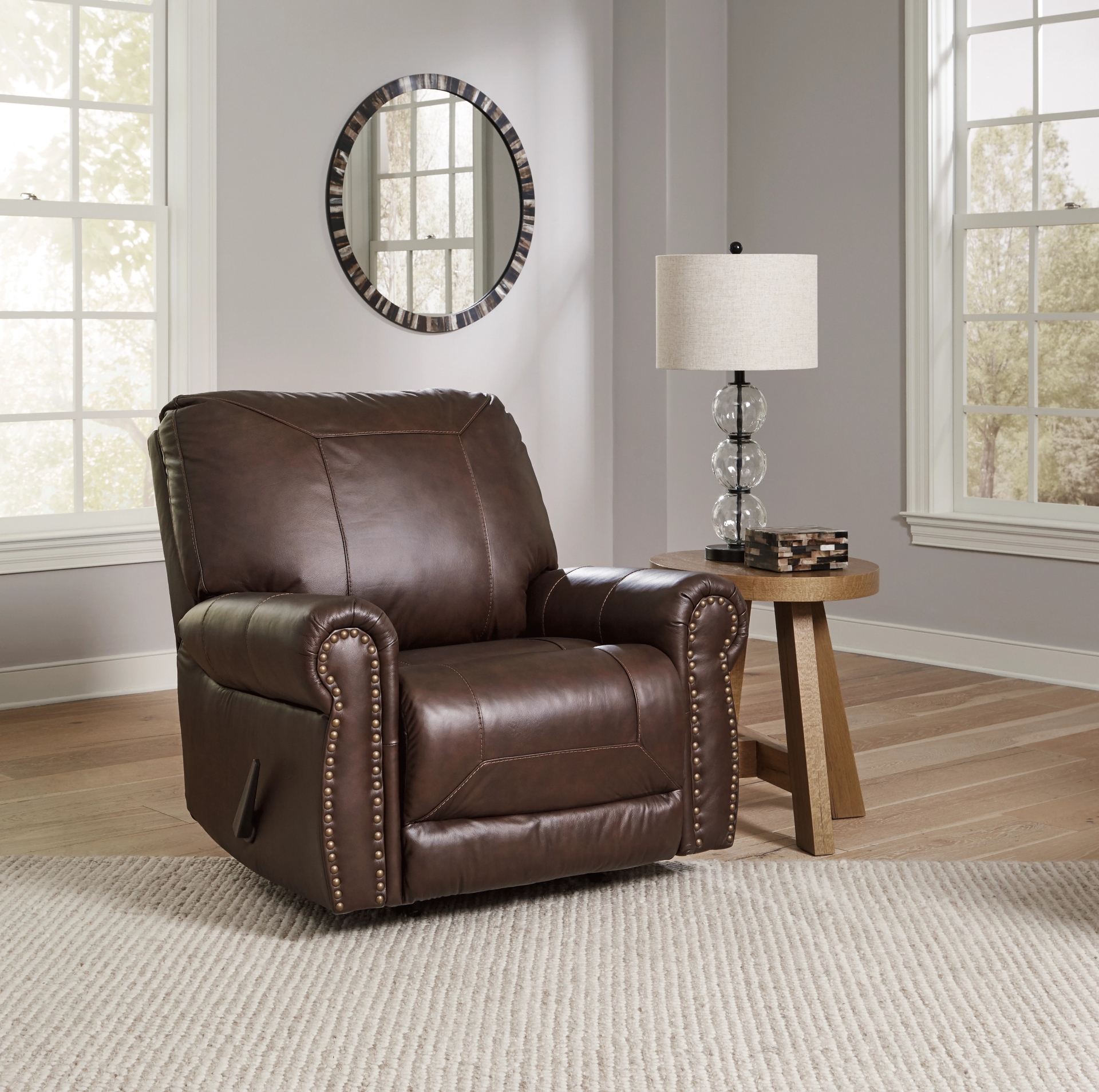 Lounge Around. Genuine Leather Sofa, Loveseat and Recliner