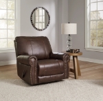 Picture of Genuine Leather Sofa, Loveseat and Recliner