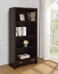 Picture of 31.5"L X 11.75"W X 70.75"H Cappuccino Wood Bookcase