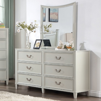 Picture of Grey/White Dresser and Mirror