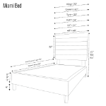 Picture of Miami Headboard with Custom Platform Bed