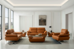 Picture of Genuine Leather Sofa, Loveseat and Chair