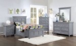 Picture of Grey and White Twin Bed
