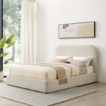 Picture of Fabric/Velvet Curved Platform Bed