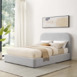 Picture of Fabric/Velvet Curved Platform Bed