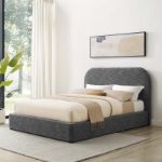 Picture of Fabric/Velvet Curved Platform Bed