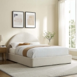 Picture of Fabric Arched Round Platform Bed