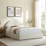 Picture of Fabric/Velvet Arched Round Platform Bed