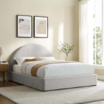 Picture of Fabric/Velvet Arched Round Platform Bed