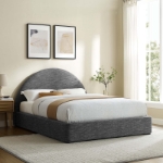 Picture of Fabric/Velvet Arched Round Platform Bed