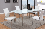 Picture of 63"-78" inch Extendable Black, Clear or White Glass Dining Table