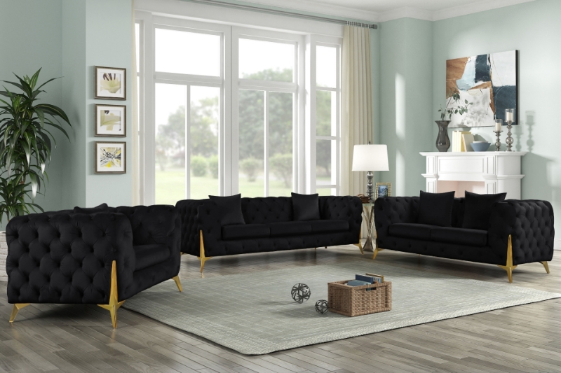 Picture of VELVET SOFA, LOVESEAT AND CHAIR