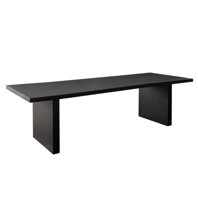 Picture of 110" wood top w/ veneers Black Finish Wood Dining Table