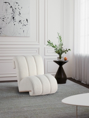Picture of Faux Sheepskin Accent Chair