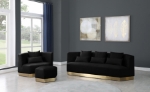 Picture of Velvet Chair, Sofa and Ottoman