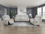 Picture of Genuine Leather Reclining Sofa, Love Seat and Chair